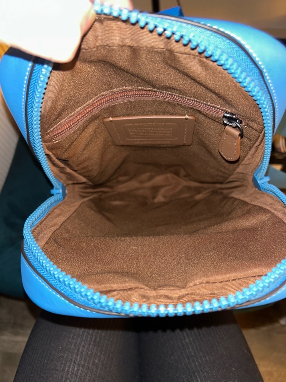 Coach Men's Leather Sling Bag - Bright Blue, Like new condition! - Picture 10 of 14
